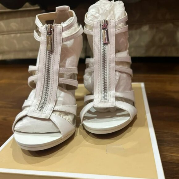 White Michael Kors platform sandals size 10 - Picture 1 of 2